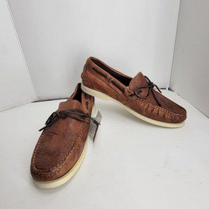 MNG Man Zapato Jerry 7 Men's Loafers Size 43 Brown Leather Tan
